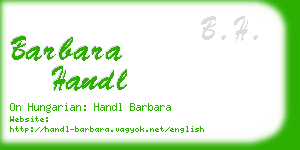 barbara handl business card
